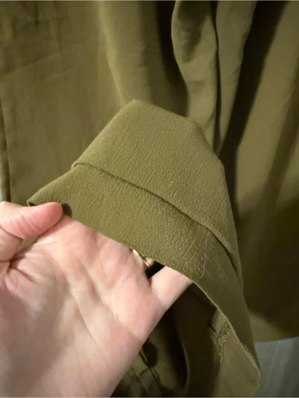 Michael Kors Olive Green Wide-Leg Drawstring Pants